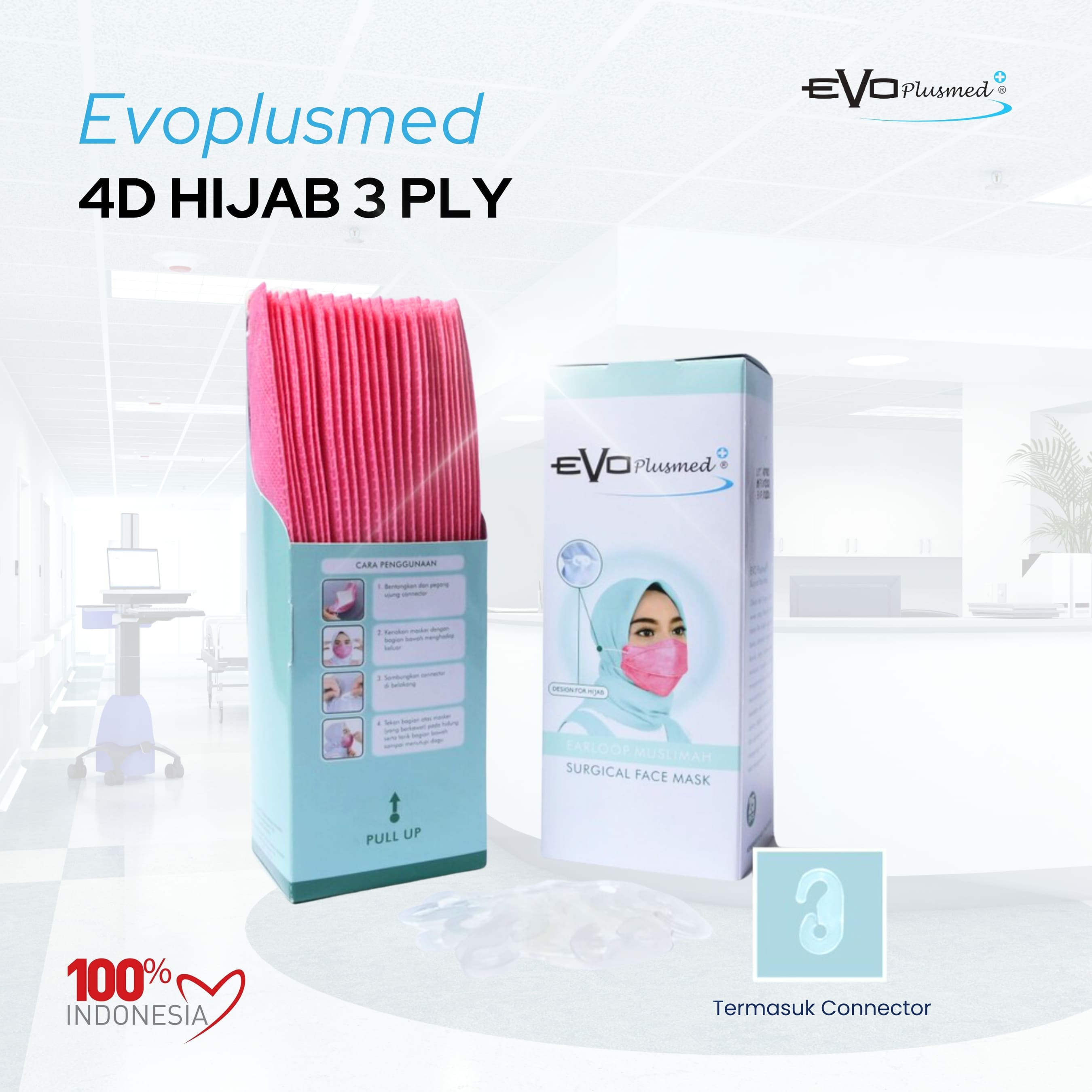 EVO PLUSMED 4D HIJAB 3 PLY